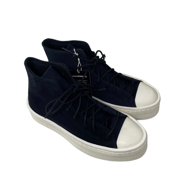 Converse Chuck Taylor Modern Lift Platform Women Suede Black Shoe Casual A05285C - Picture 3 of 9